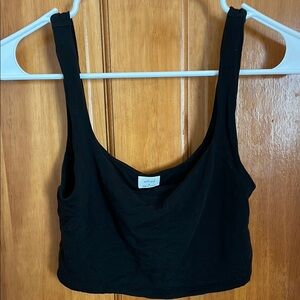 Black Cropped Tank Top